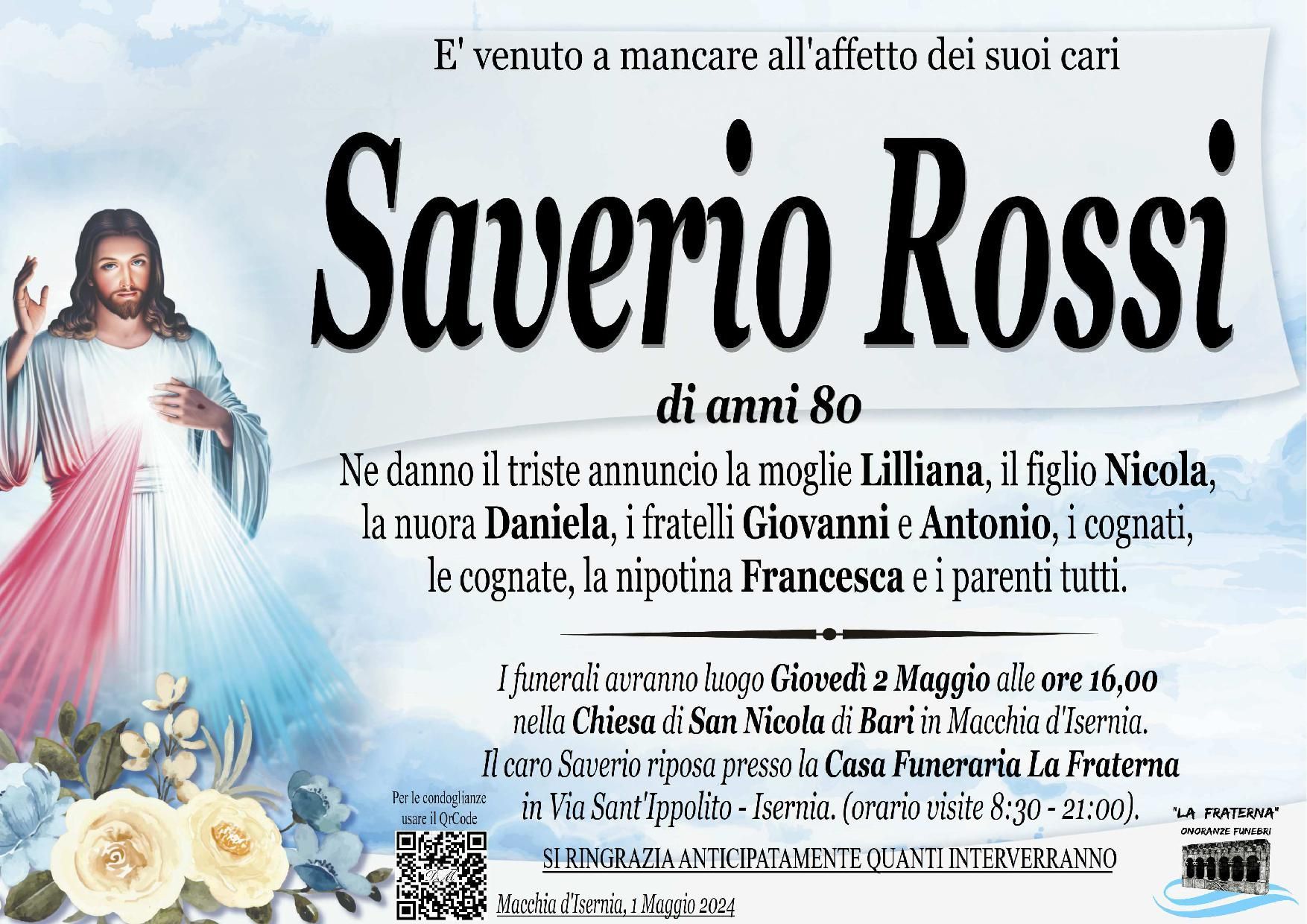 necrologio Saverio Rossi