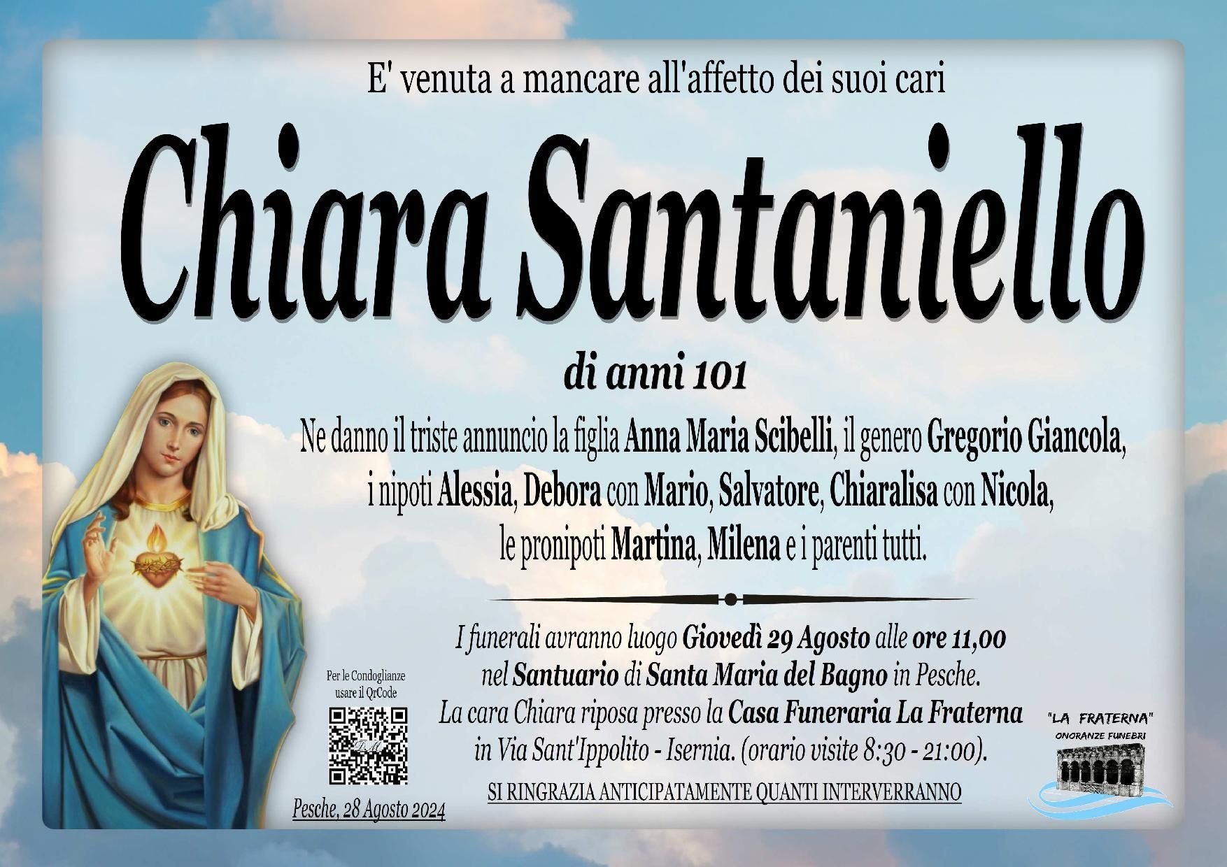 necrologio Chiara Santaniello