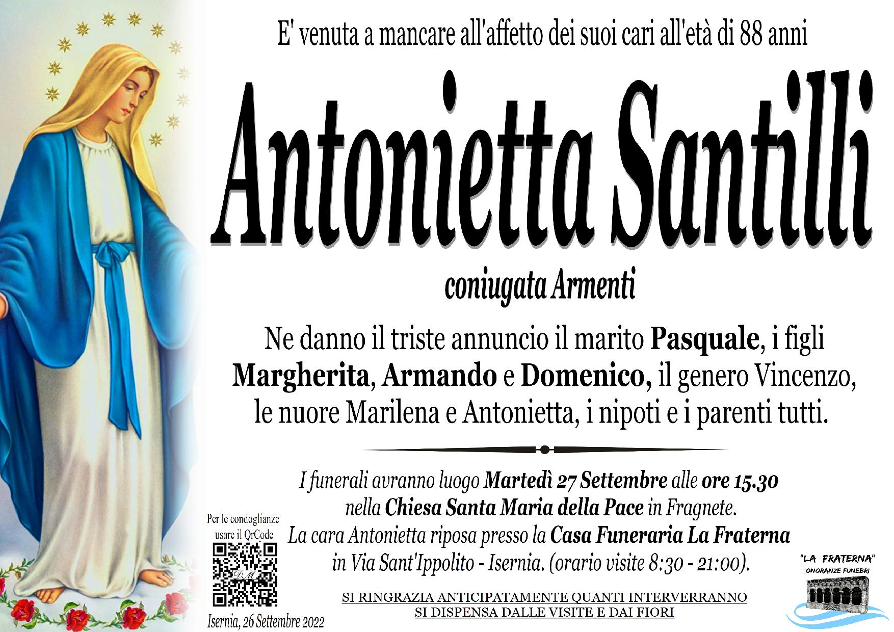 necrologio Antonietta Santilli
