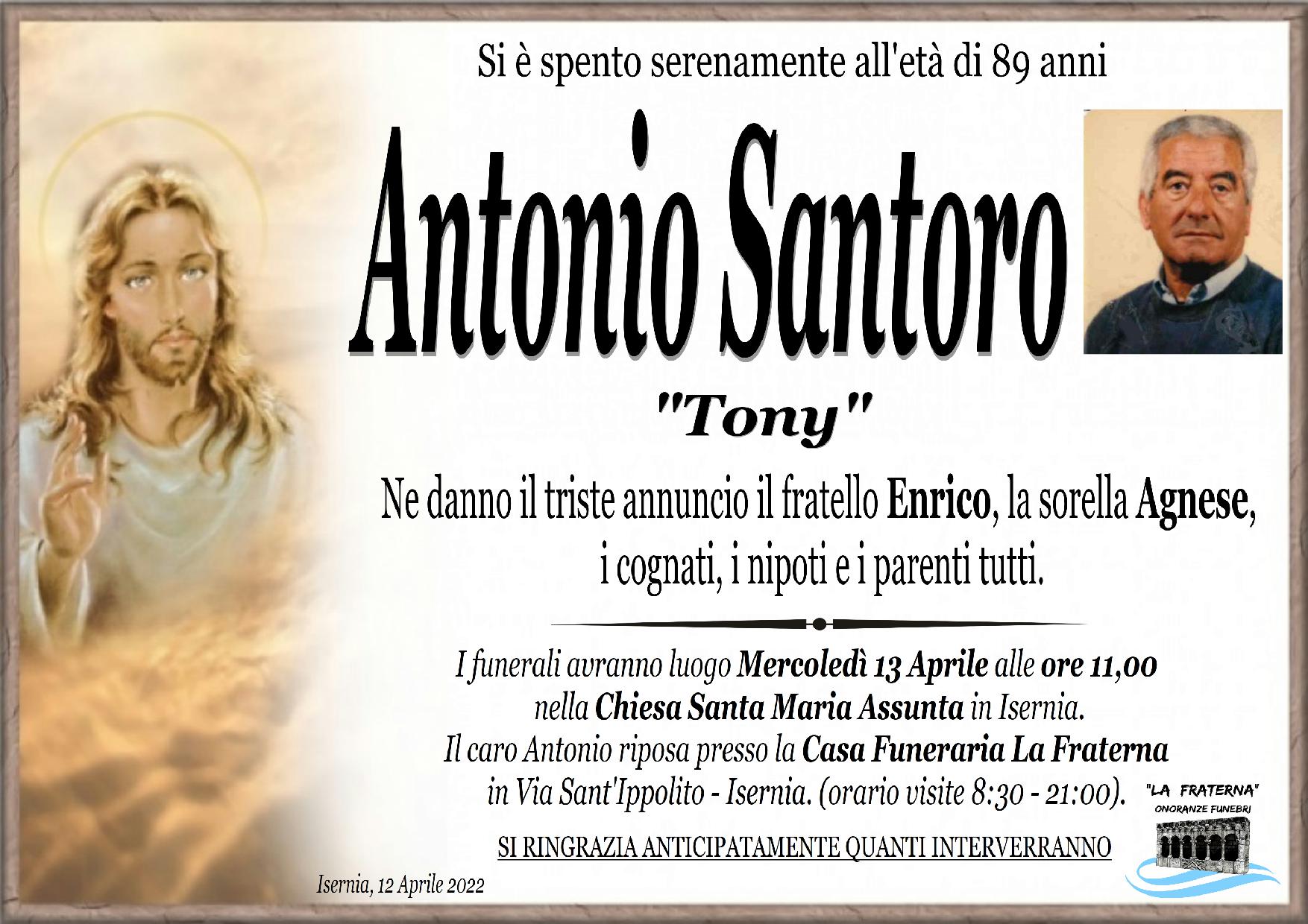 necrologio Antonio Santoro