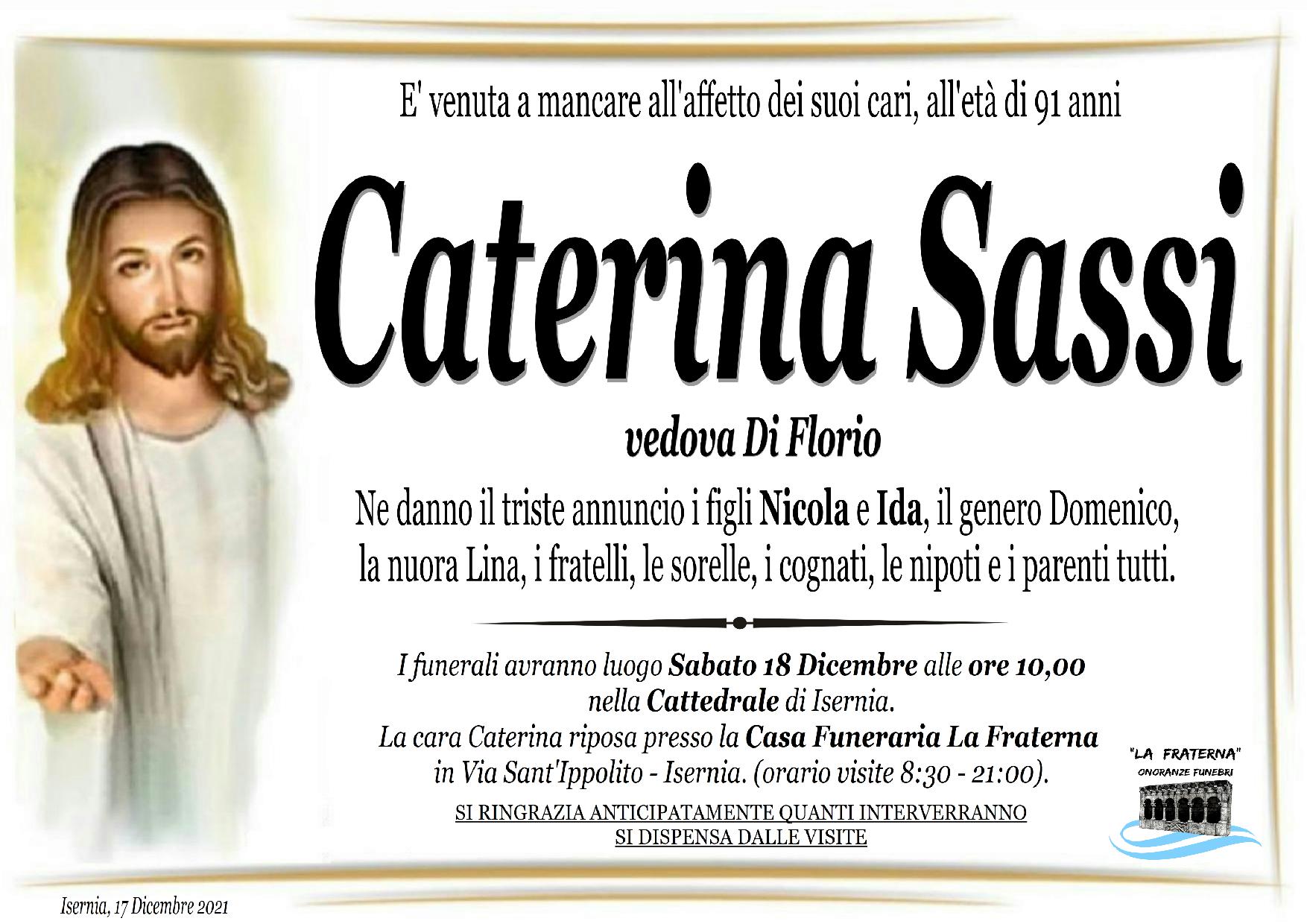 necrologio Caterina Sassi