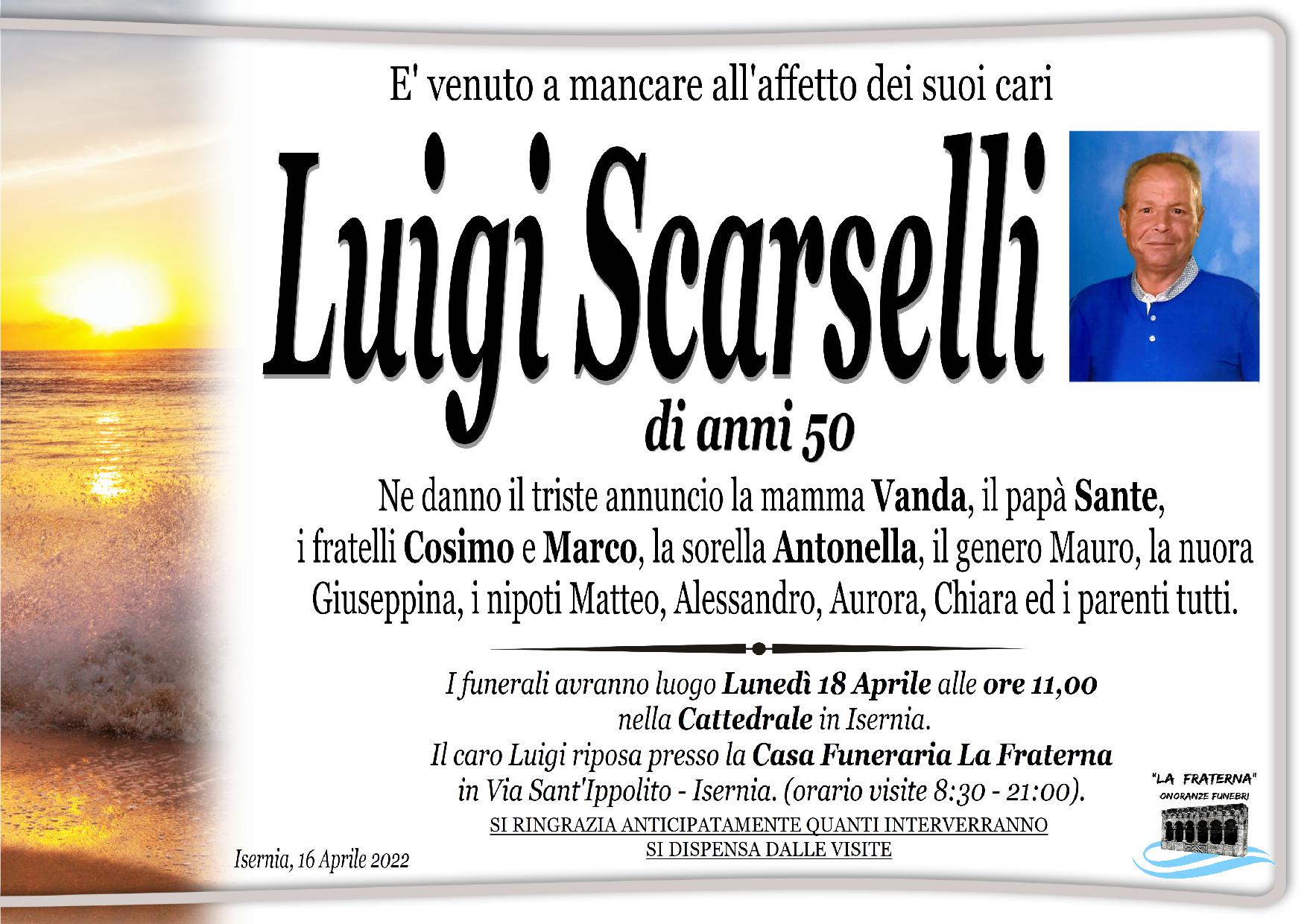 necrologio Luigi Scarselli