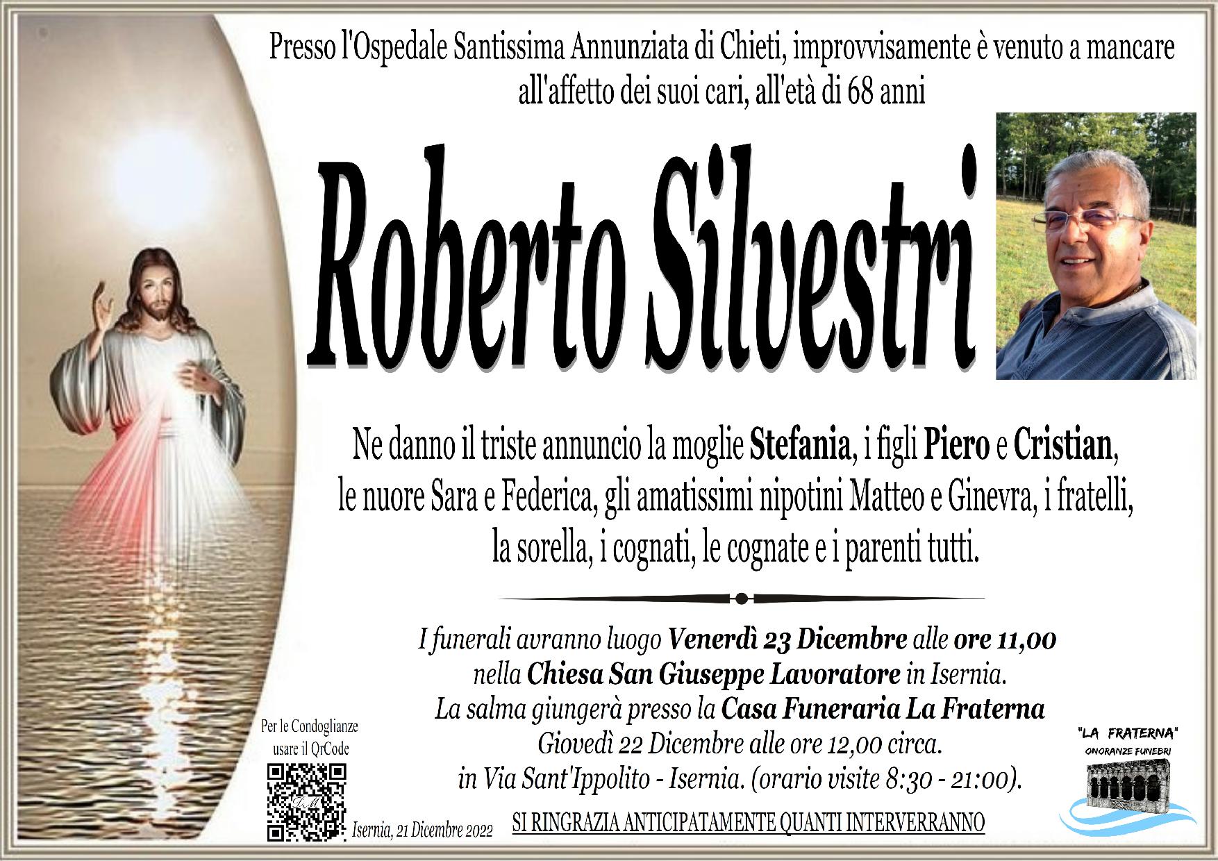 necrologio Roberto Silvestri