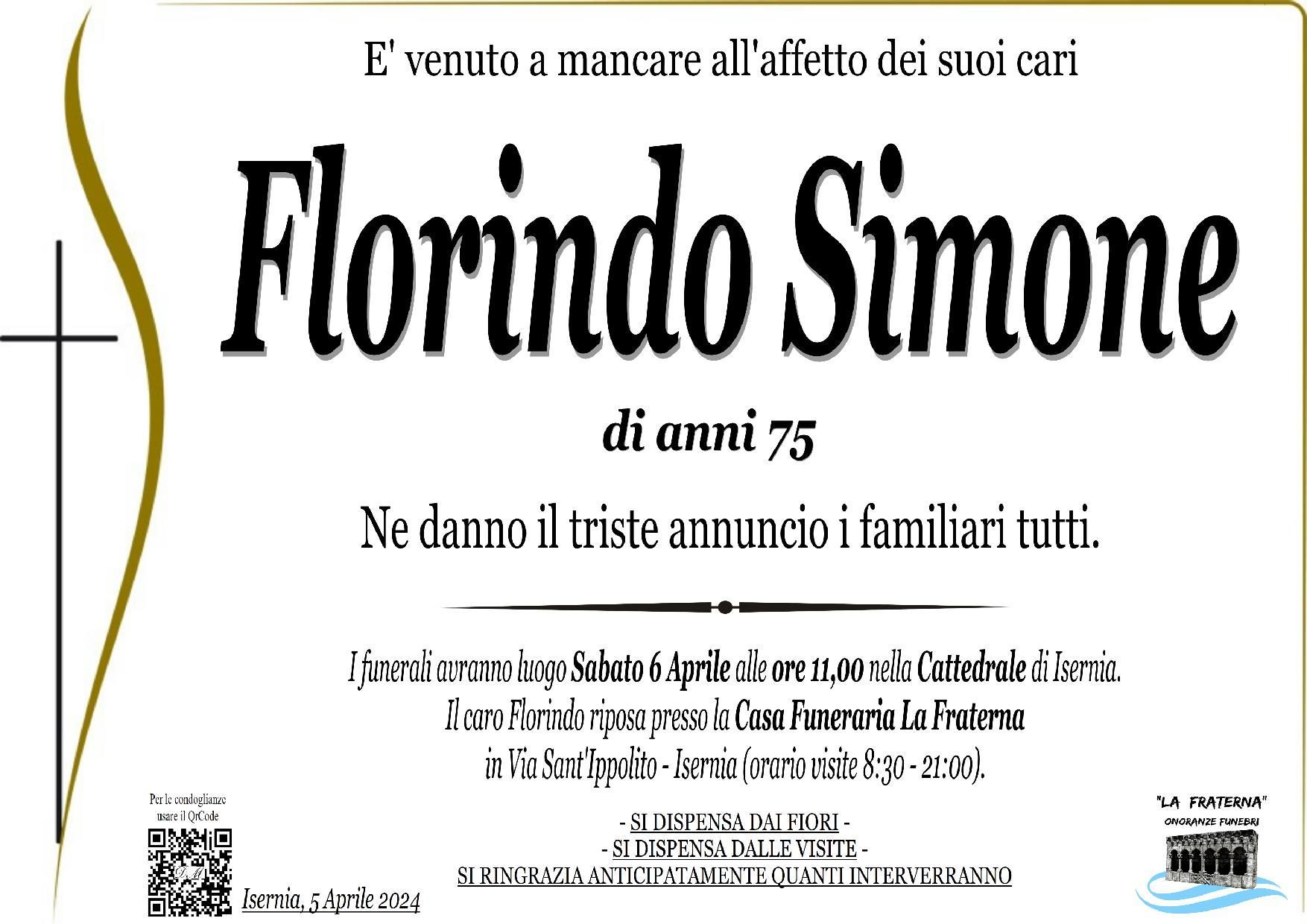 necrologio Florindo Simone