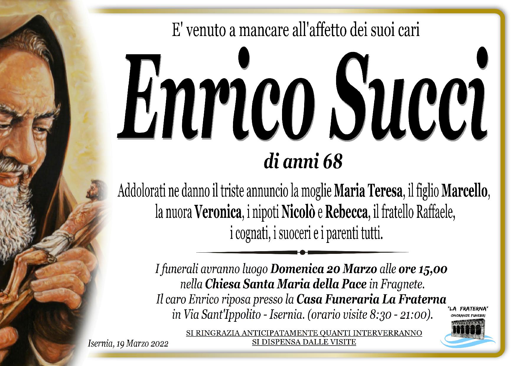 necrologio Enrico Succi