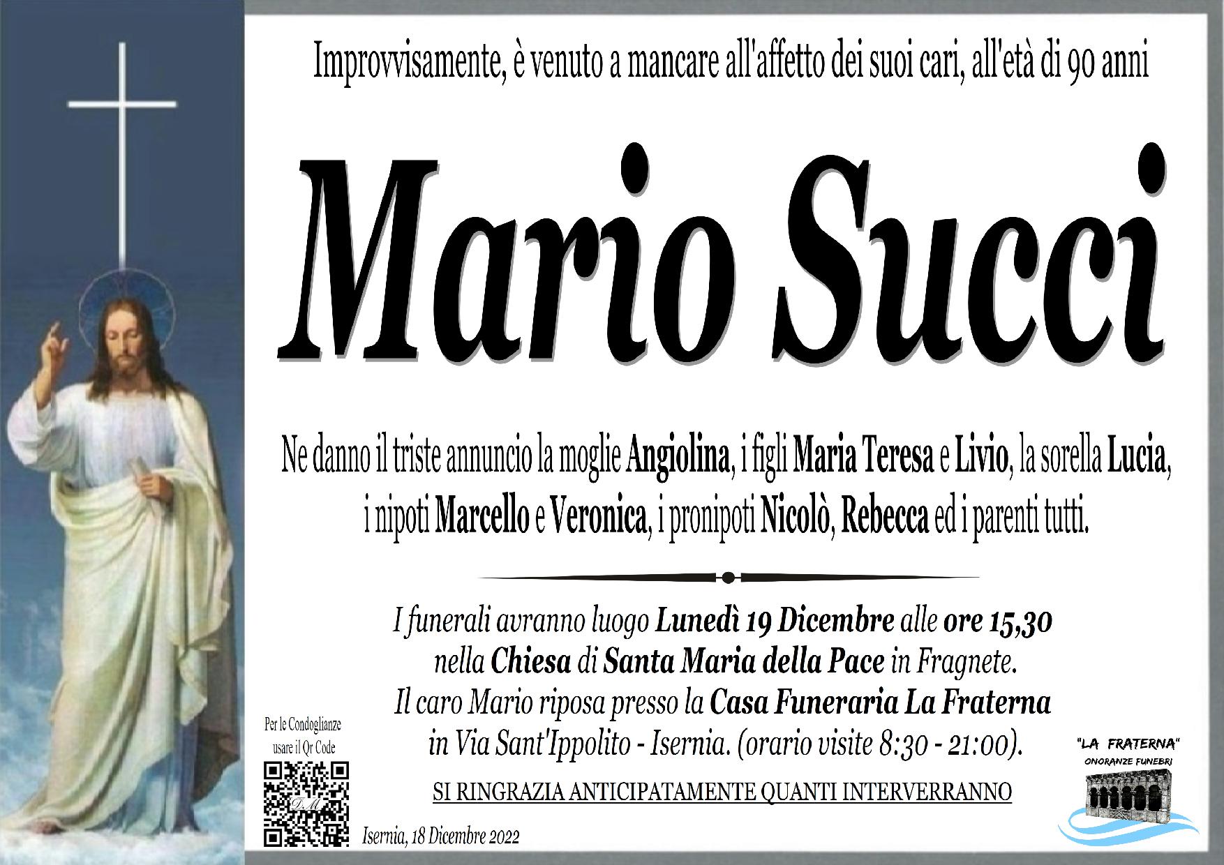 necrologio Mario Succi