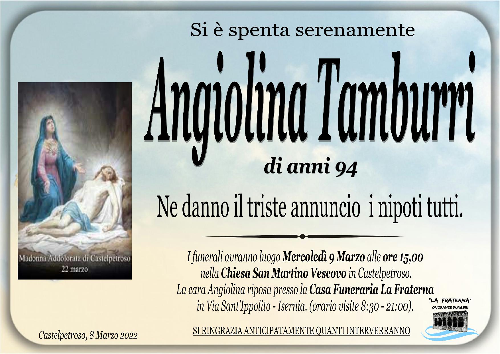 necrologio Angiolina Tamburri
