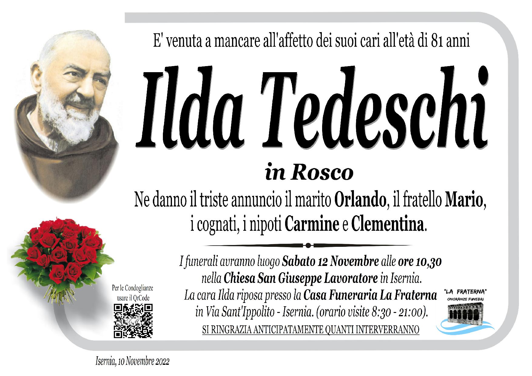 necrologio Ilda Tedeschi