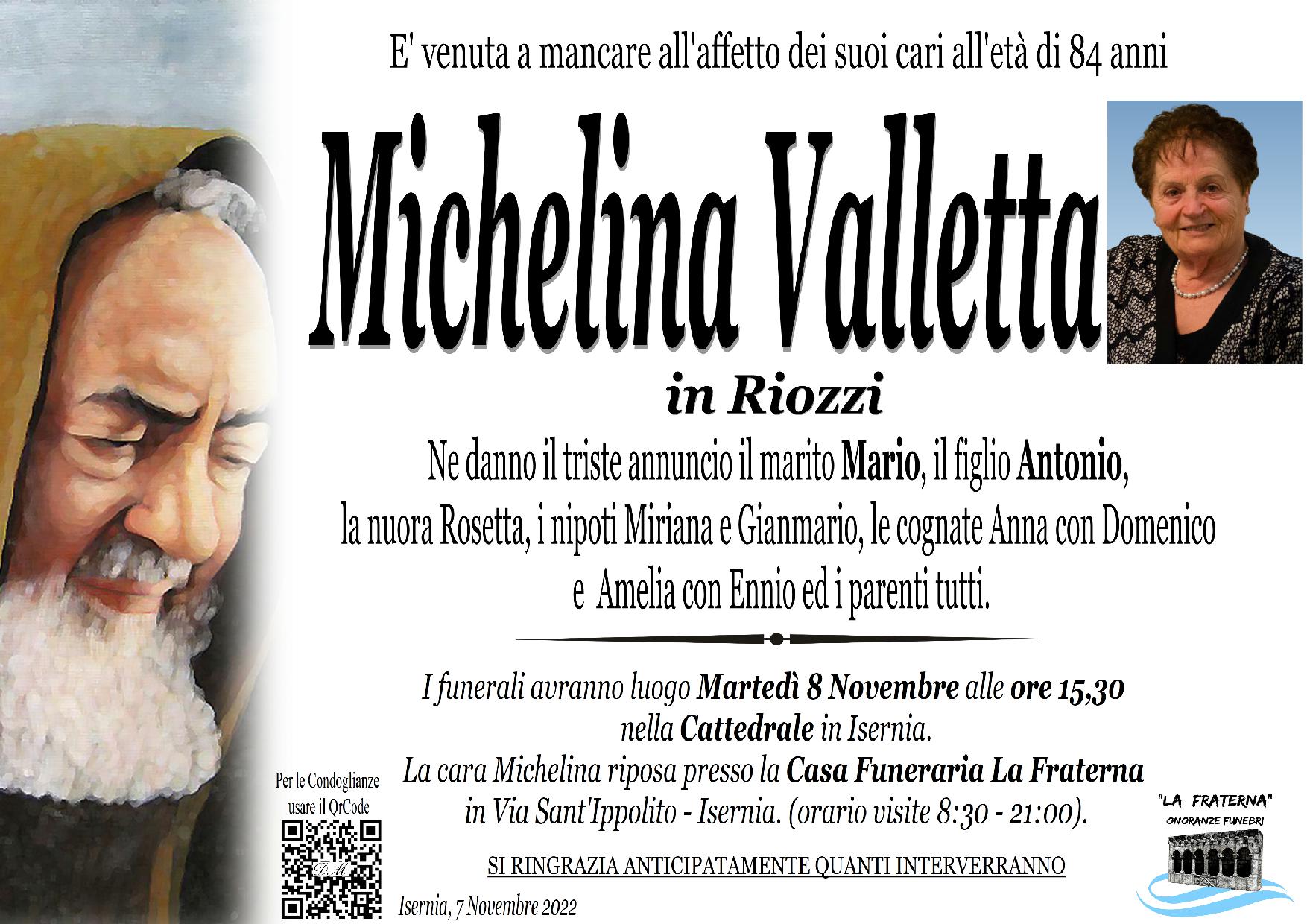 necrologio Michelina Valletta