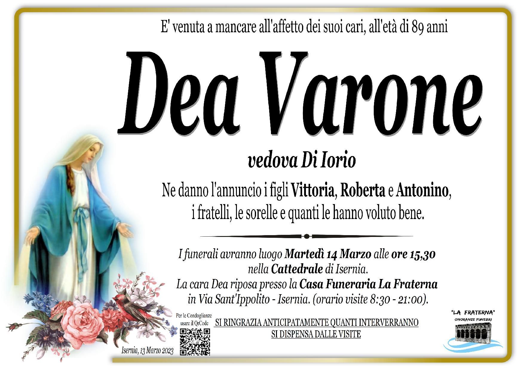 necrologio Dea Varone