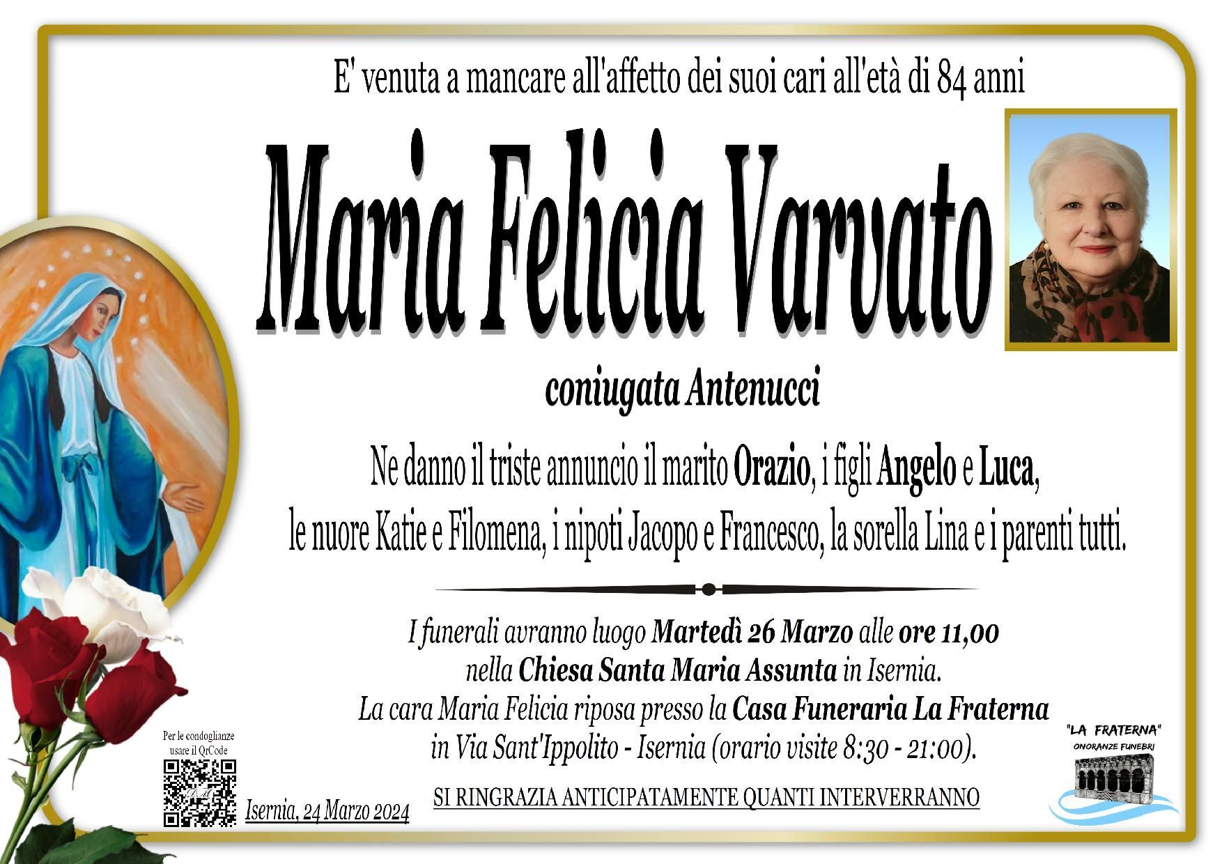 necrologio Maria Felicia Varvato