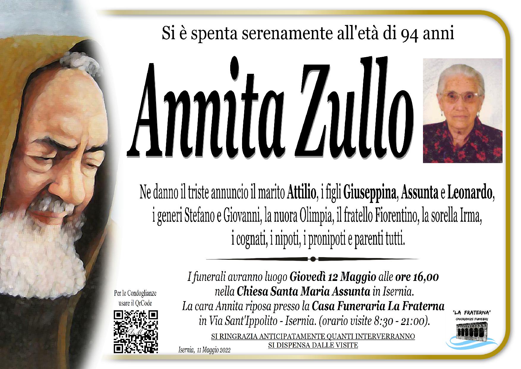 necrologio Annita Zullo