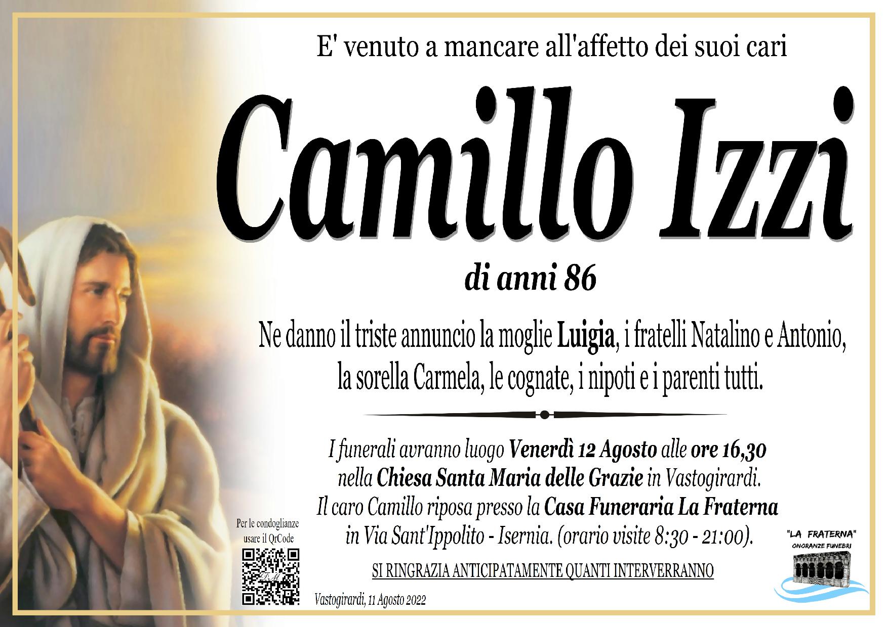 necrologio Camillo Izzi