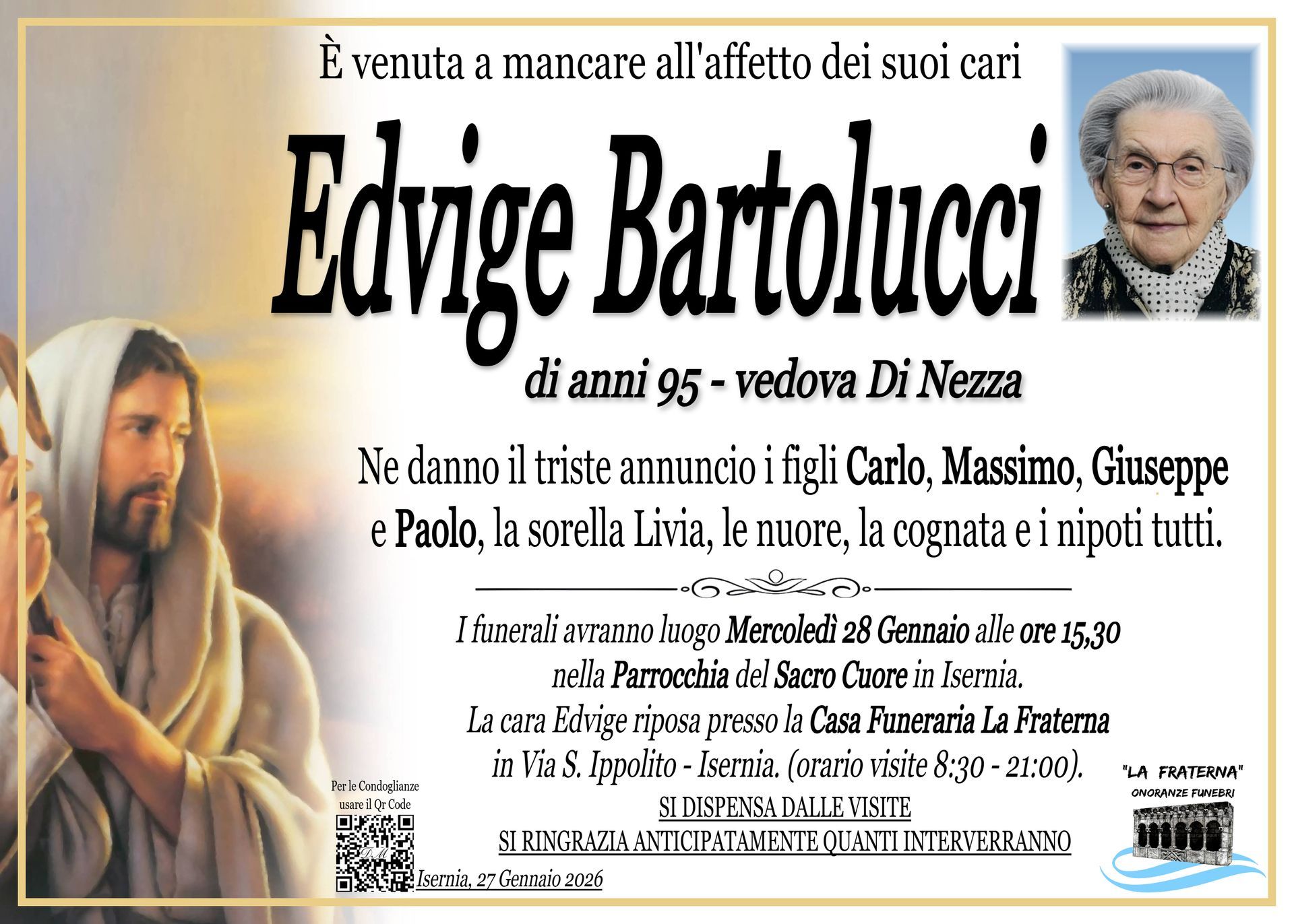necrologio Edvige Bartolucci