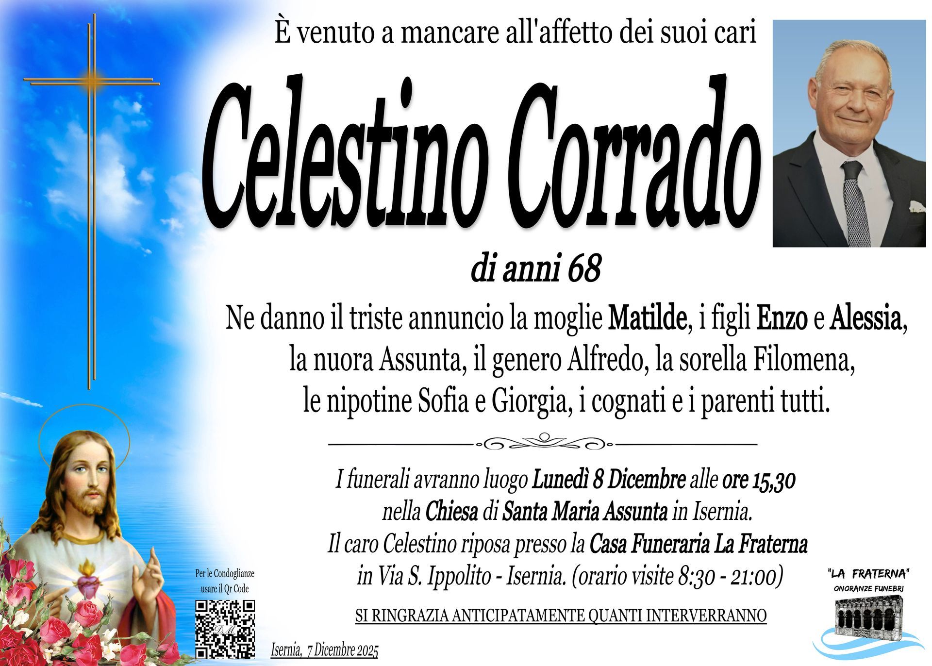necrologio Celestino Corrado