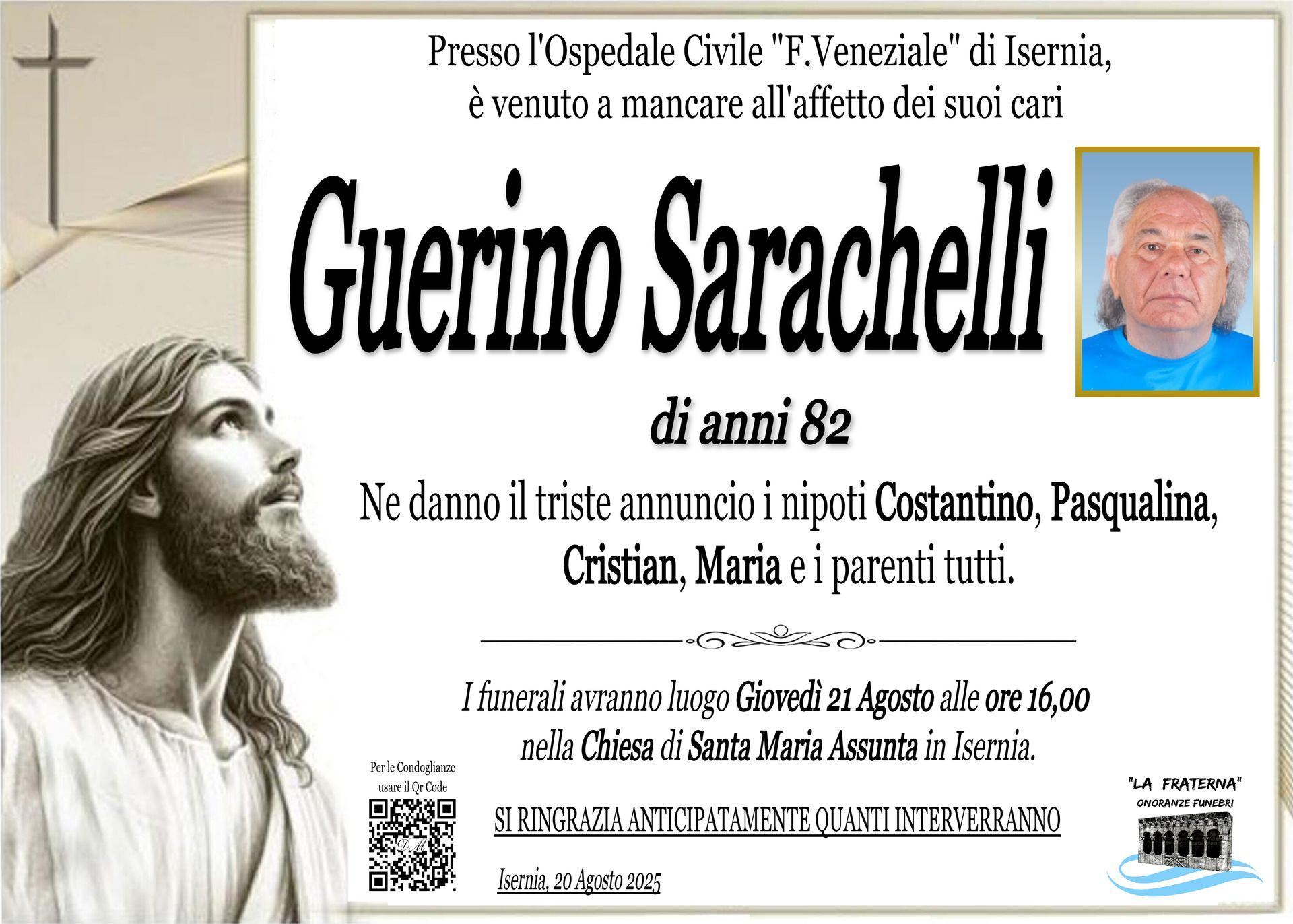 necrologio Guerino Sarachelli