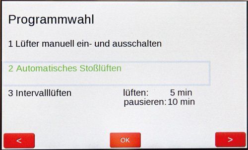 Programmauswahl
