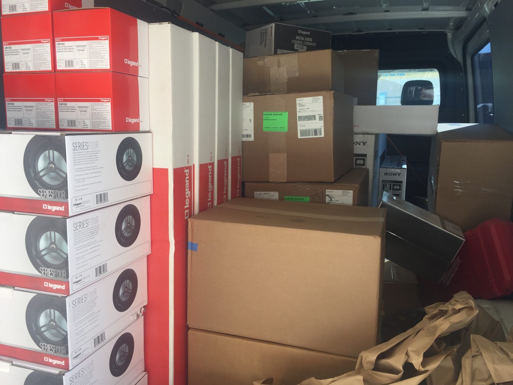 Boxes of Audio Devices — Santa Rosa Beach, FL — Sound Decision