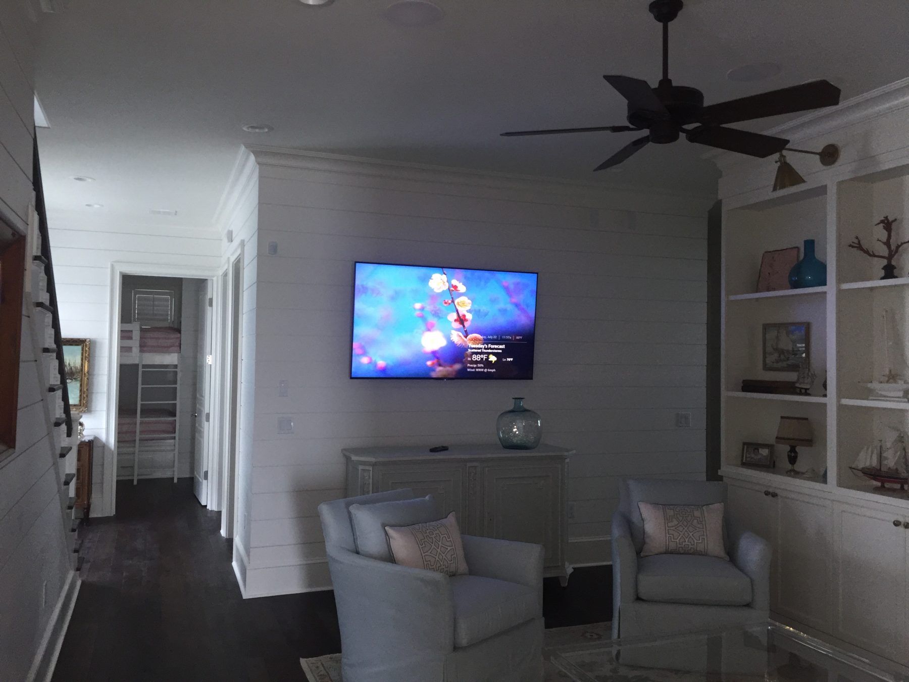 Elegant Living Room With TV — Santa Rosa Beach, FL — Sound Decision