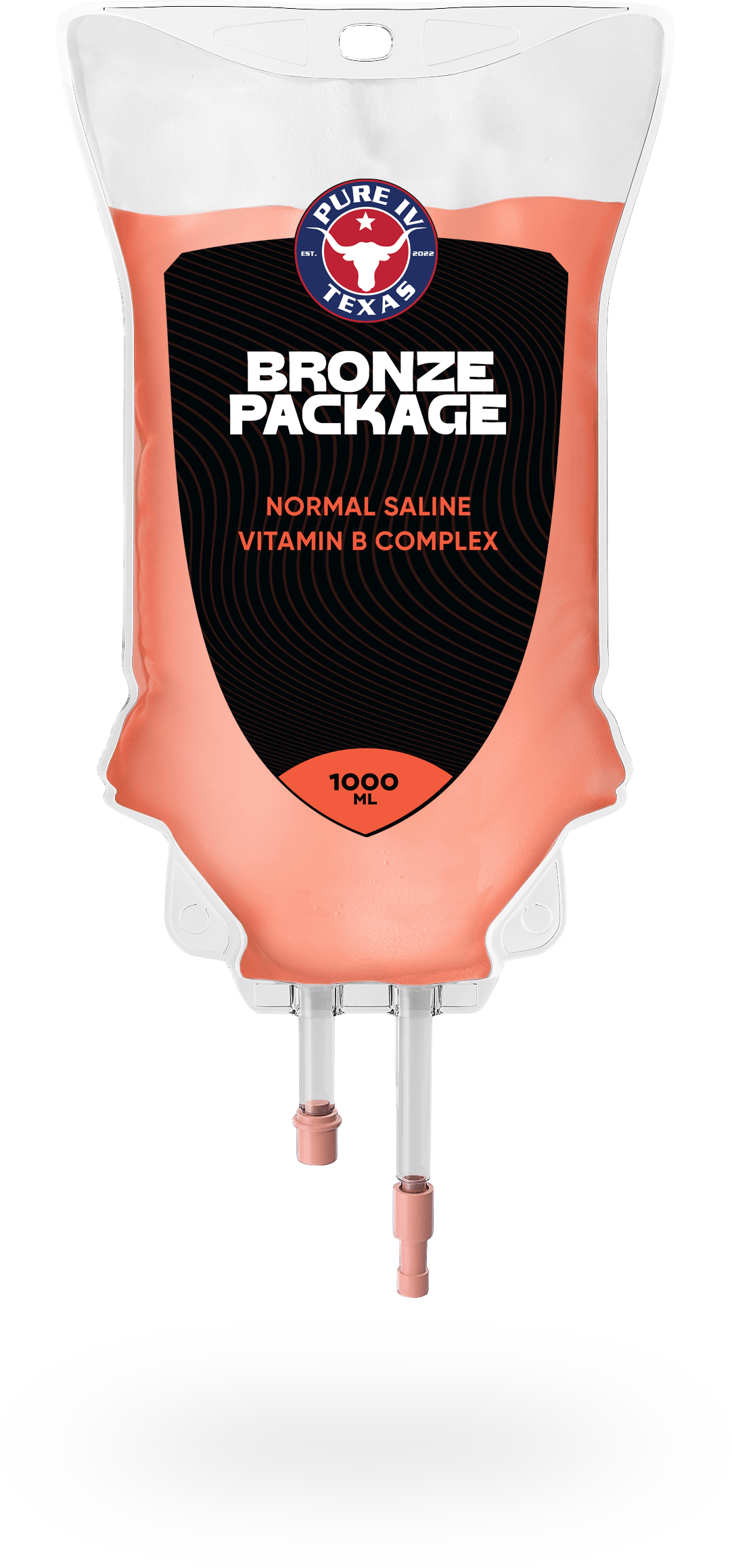 A bag of juice with the words bronze package on it