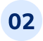 The number 02 is in a blue circle on a white background.