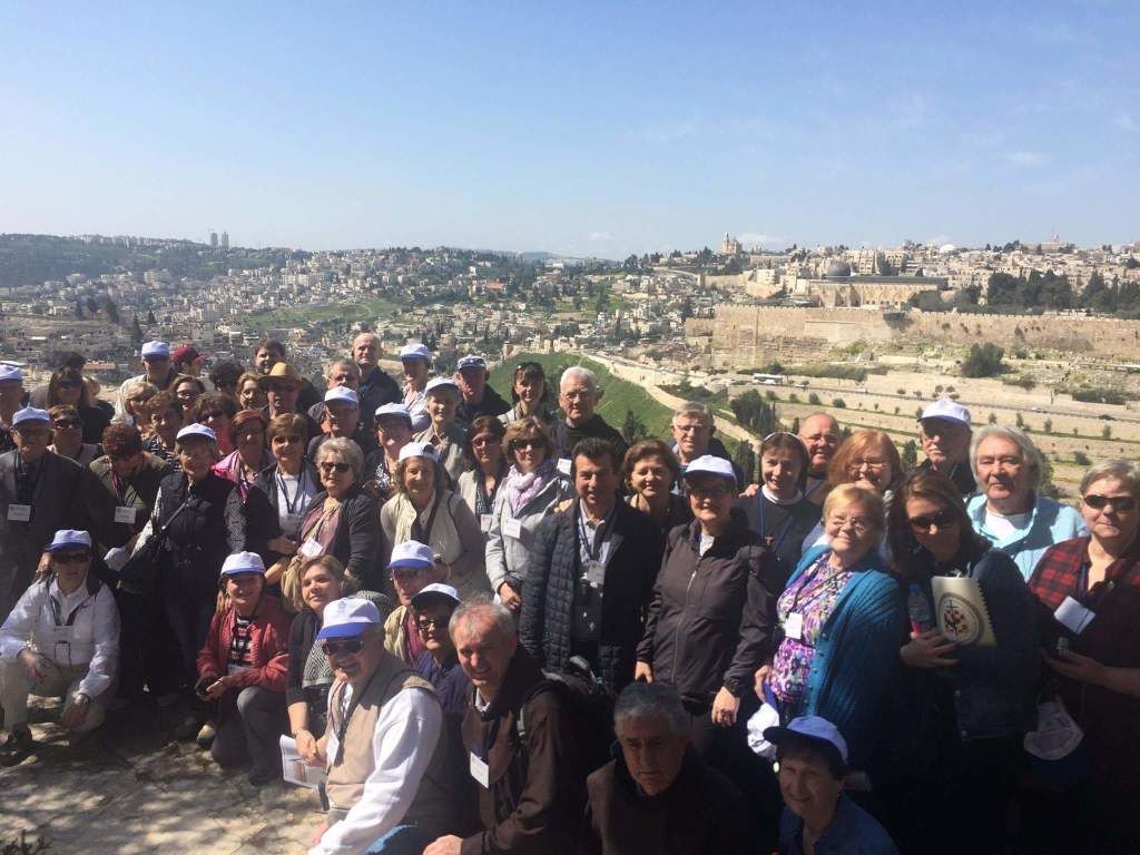 On Mount of Olives overlooking Jerusalem's Old City