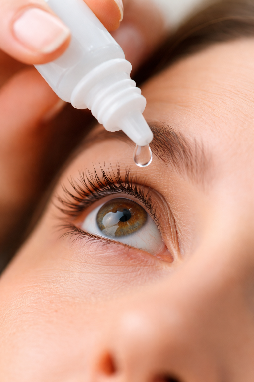 A woman in a purple shirt and glasses is smiling while sitting in front of a lamp.