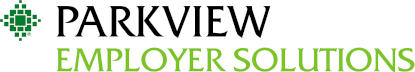 Parkview Employer Solutions logo with a green emblem and text.
