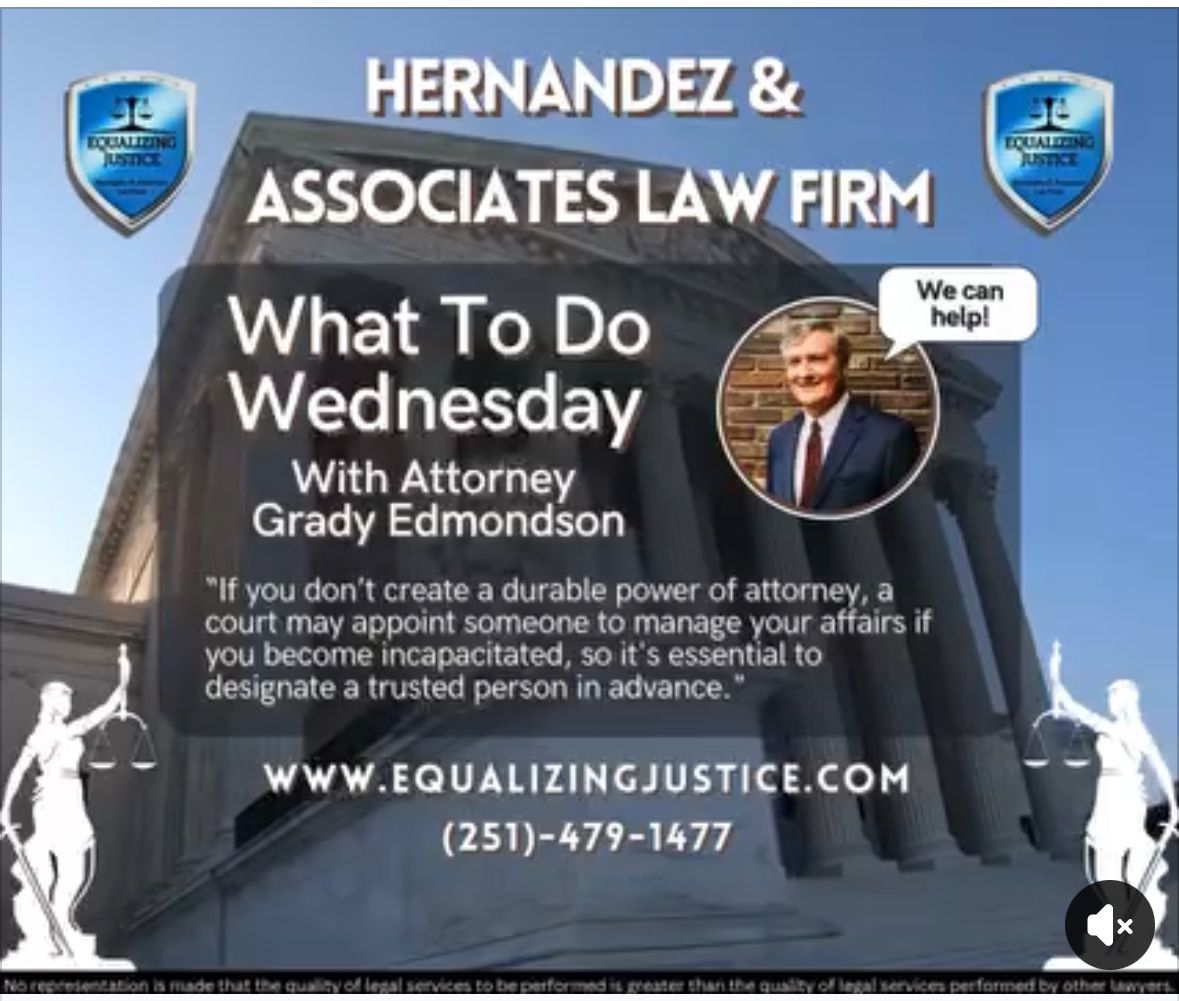 What to do Wednesday with Attorney Grady Edmondson. 