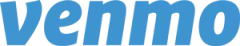 The word venmo is written in blue on a white background