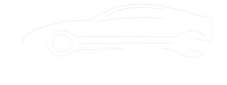 A white line-art logo featuring a car silhouette integrated with a wrench.