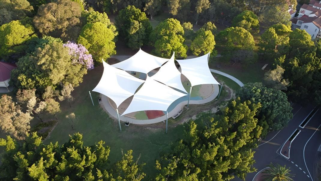 A White Commercial Shade Structures — Jon Wilson Canvas & Shade in Coffs Harbour, NSW
