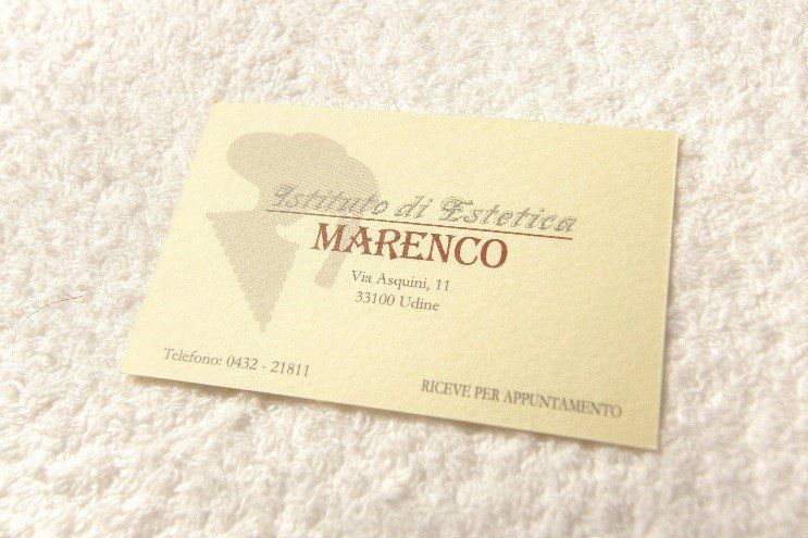 Biglietto da visita istituto di bellezza