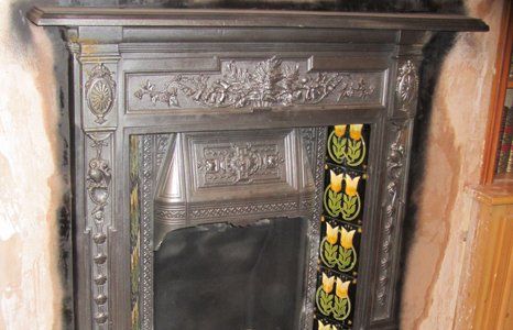 high-quality antique fireplace