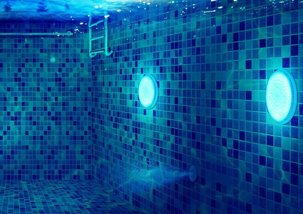 A Swimming Pool With Blue Lights on the Wall — Lismore Poolscene in Lismore, NSW