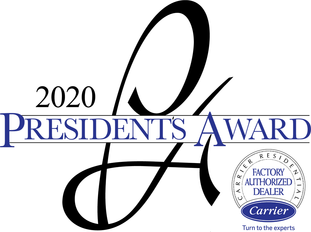 2020 President's Award logo with a large cursive 