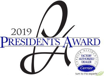 2019 President's Award logo by Carrier, featuring a stylized 