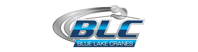 blue lake cranes business logo