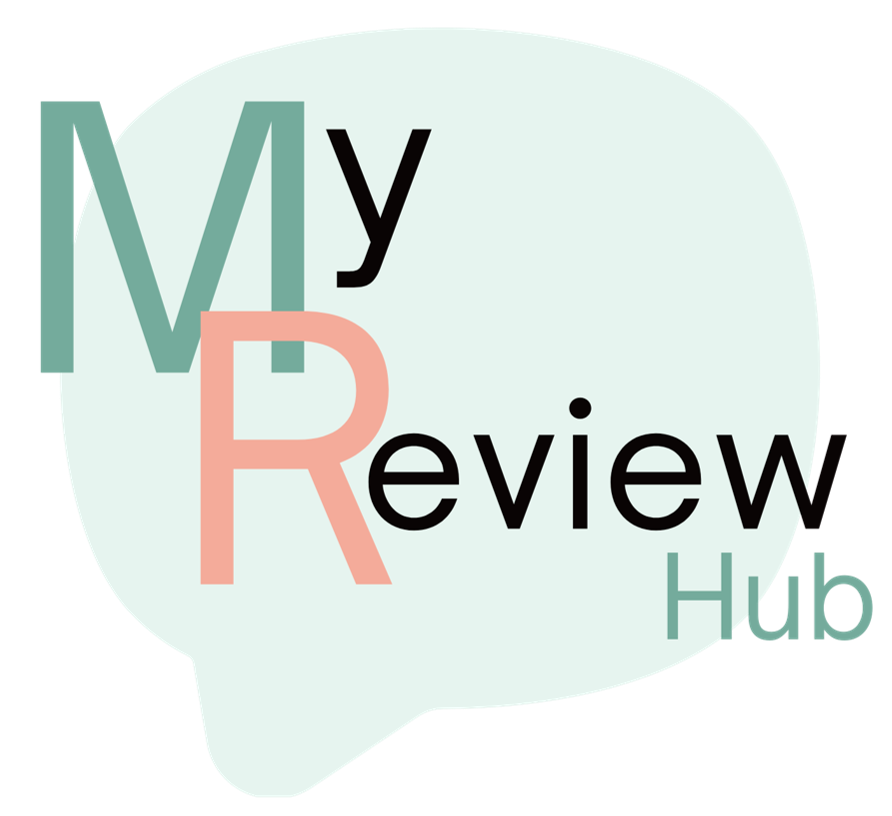 A logo for review with a check mark on it