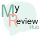 A logo for review with a check mark on it