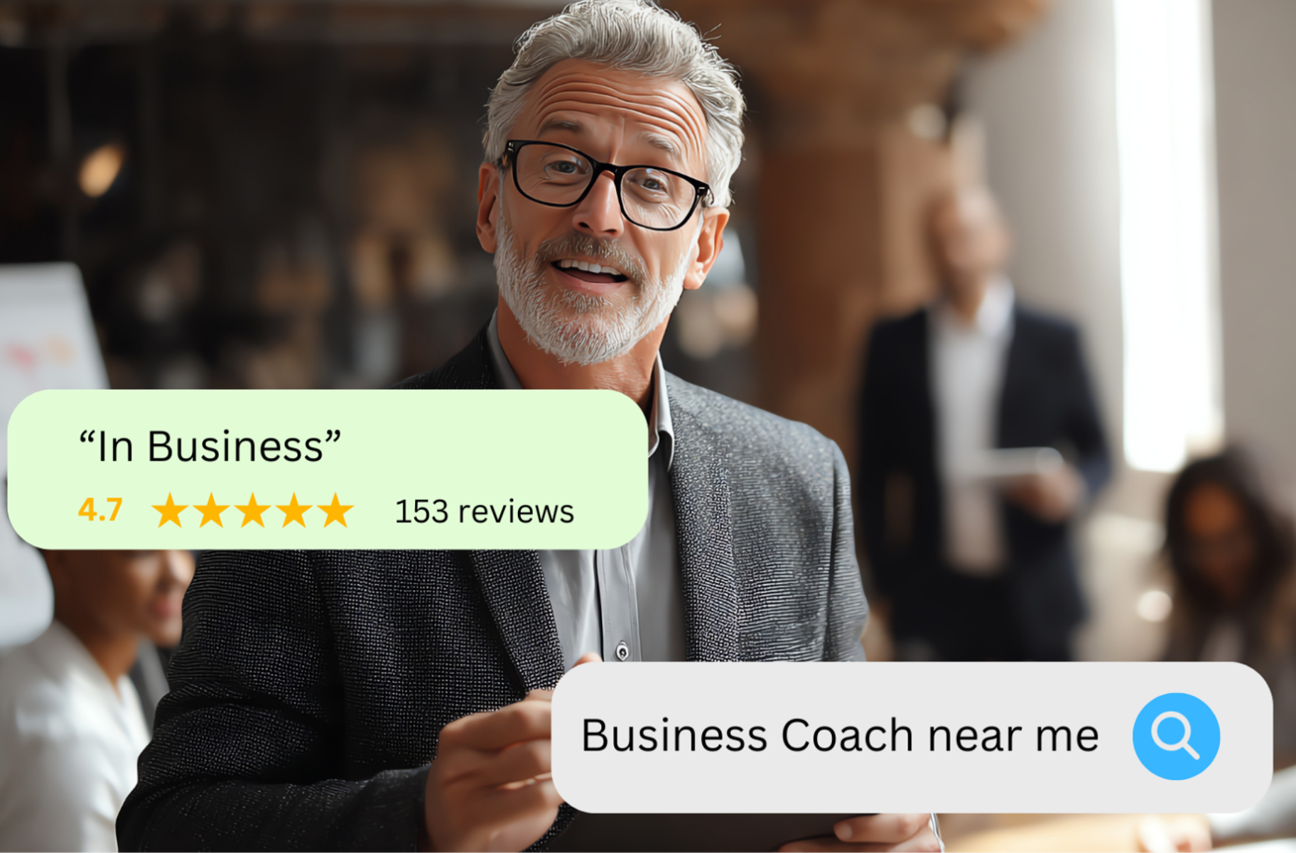 Man holding tablet with 