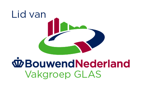 A logo for a company called bouwend nederland vakgroep glas