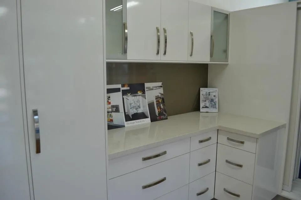 White Built-in Cabinetry With Drawers — Keilbach Kitchens in Tully, QLD
