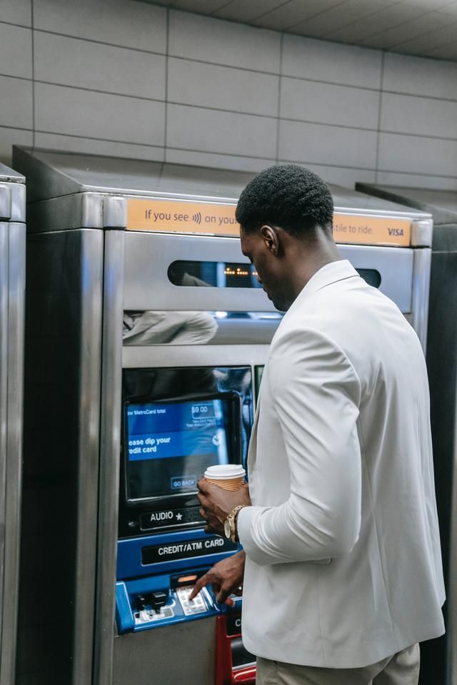 Man at ATM Machine