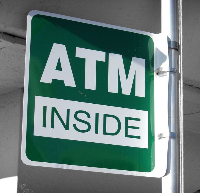 Inserting Card into ATM