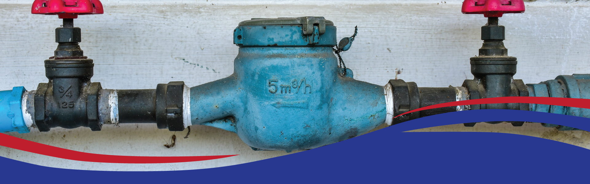 A water meter with the number 5 on it