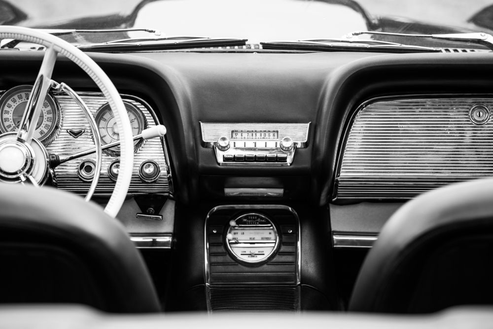Black And White Interior Of A Classic Car — KND Autos in Berrimah, NT