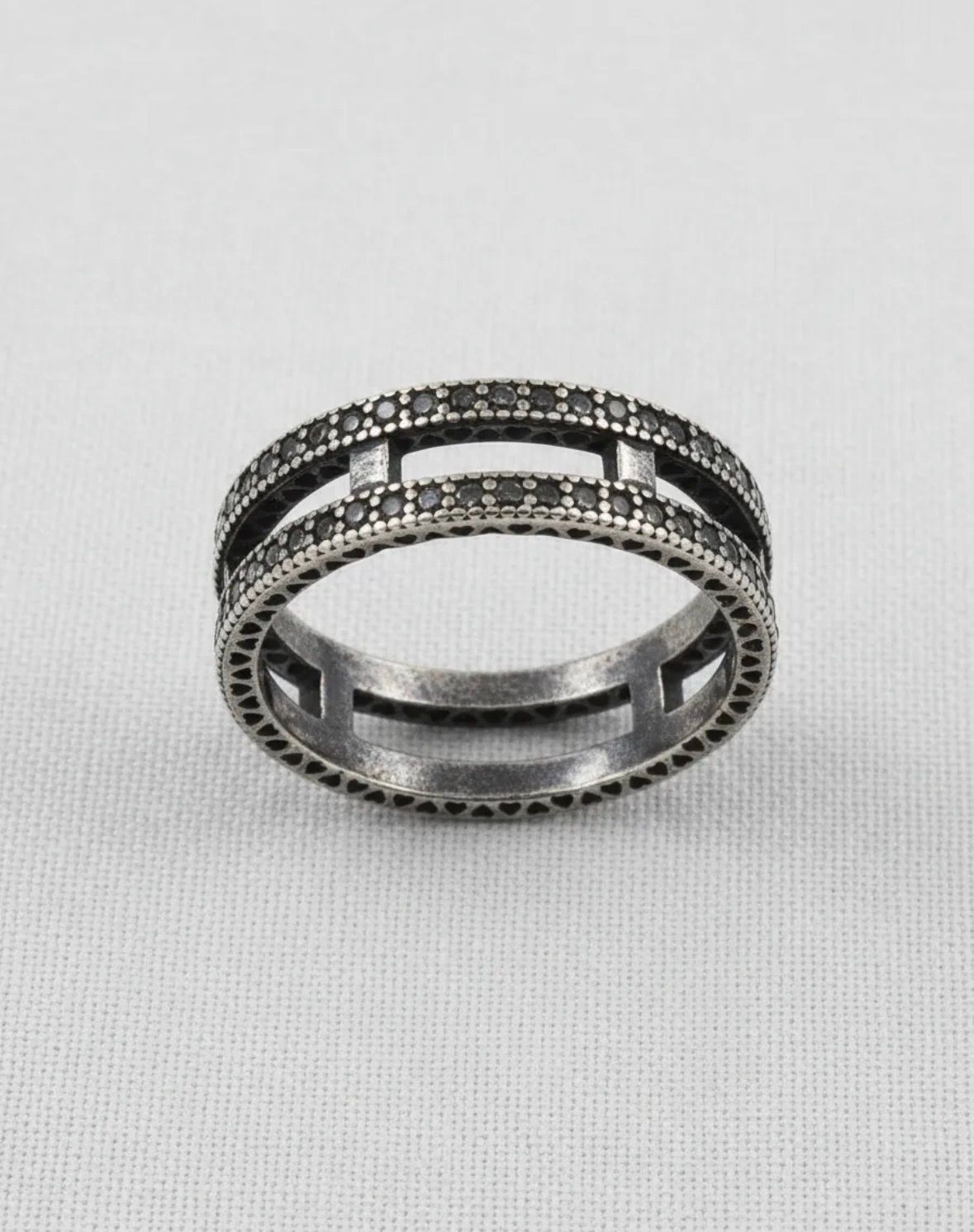 Anillo Doble Sin Fin Diseño Cubic Hermoso