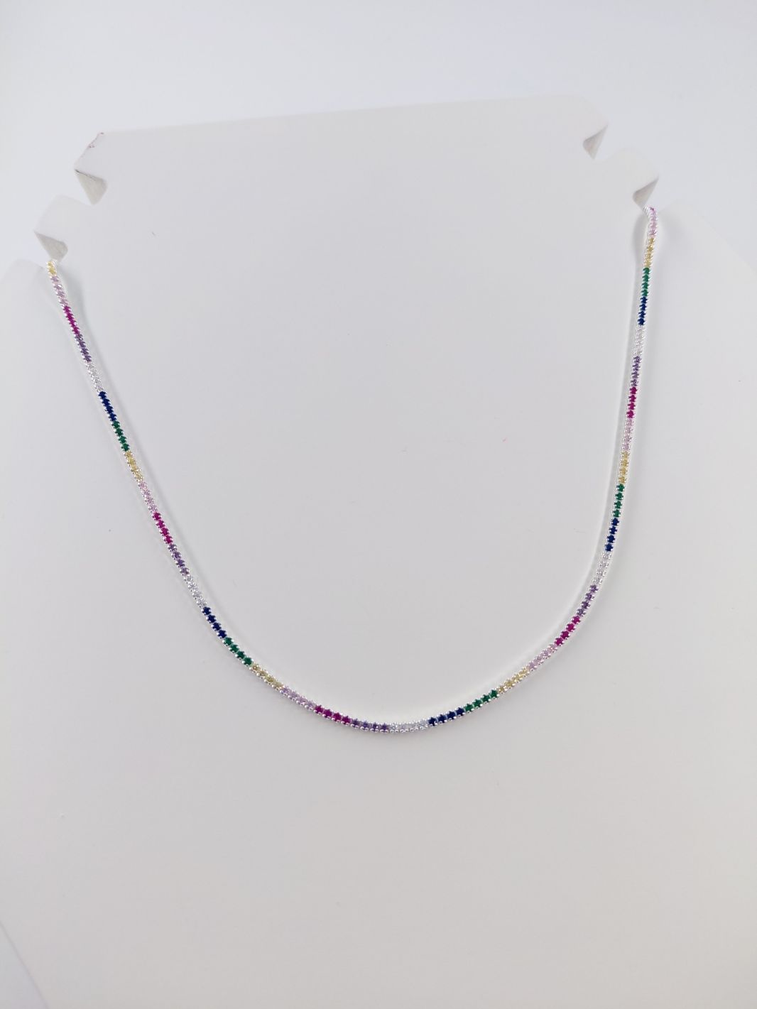 Collar Gargantilla Tenis sin fin Multicolor 45cm