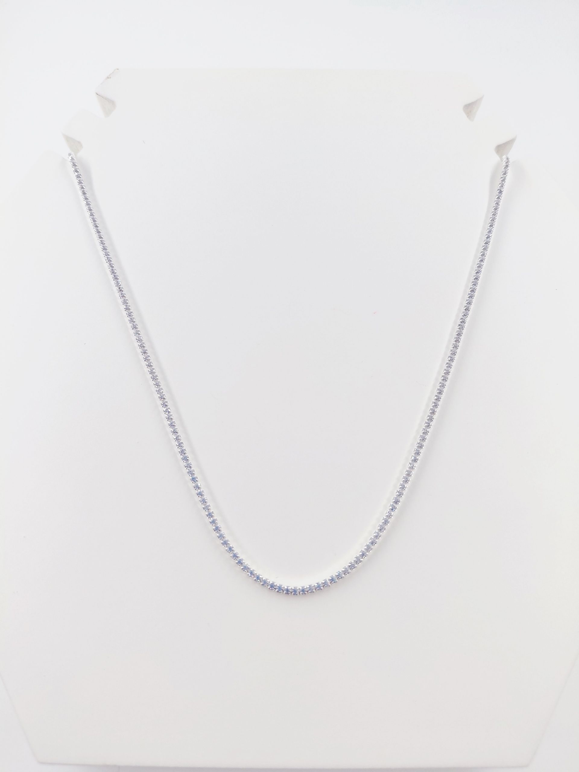 Collar Gargantilla Tenis sin fin Blanco 45cm